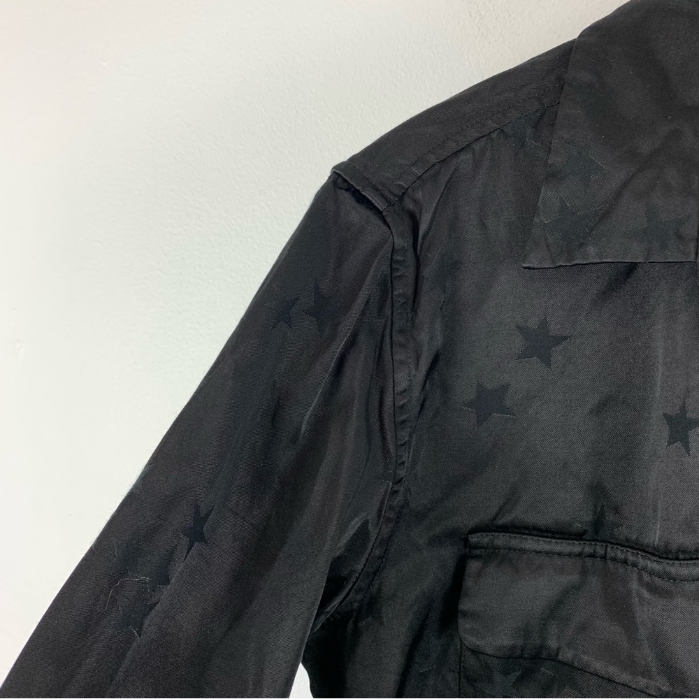 Equipment X Tabitha Simmons Black Star Dress Satin Button Down Shirt Size Medium - Picture 9 of 13